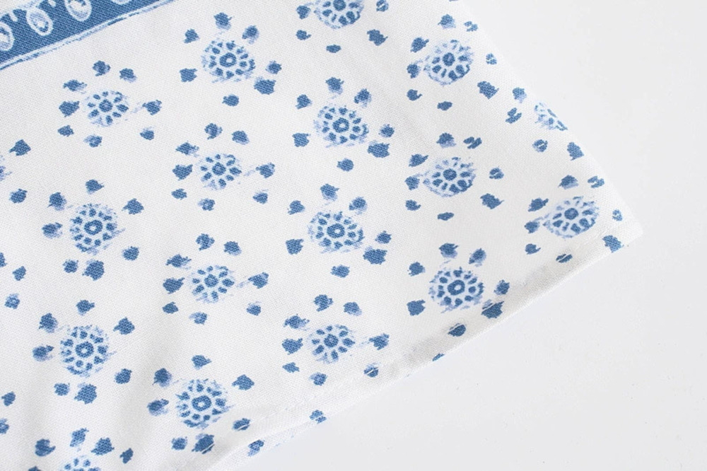 ZARA Blue and White Porcelain Spaghetti Strap Print Dress